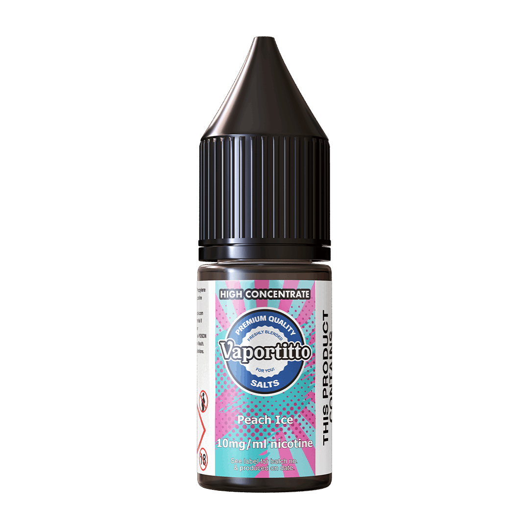 Peach Ice High Concentrate Nic Salt 50/50 10ml - Premium E-liquid from Vaportitto - Just £3.50! Shop now at Vaportitto